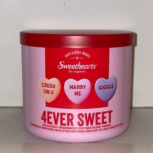Bath & Body Works 4Ever Sweet Sweethearts Scented Candle 3 Wick Valentine New